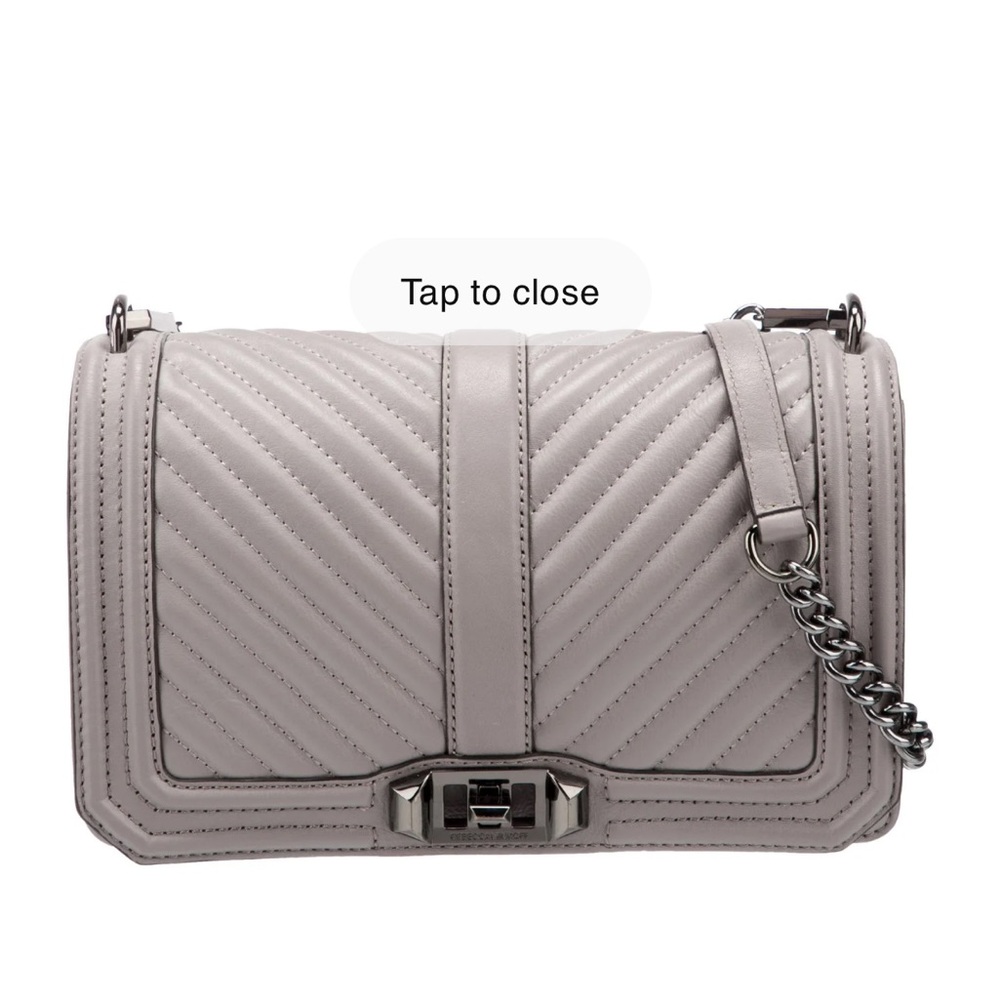 Elegant Gray Quilted Women's Bag